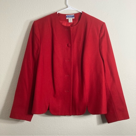 Pendleton Jackets & Blazers - Vintage Pendleton Wool Blazer - Red - 14W